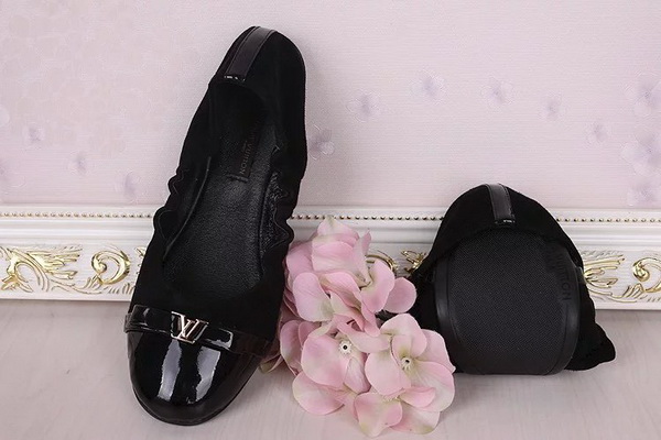 LV Shallow mouth flat shoes Women--008